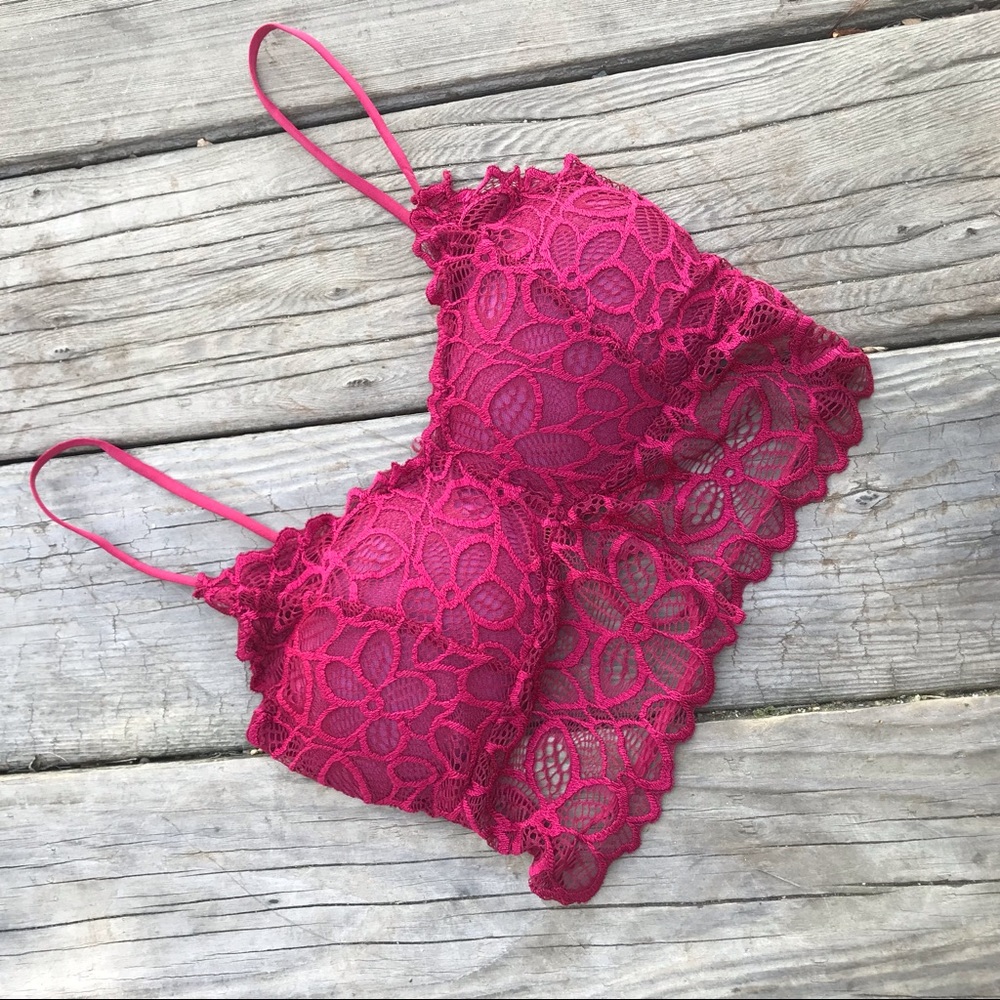 New BURGUNDY ❃ Lace Bralette